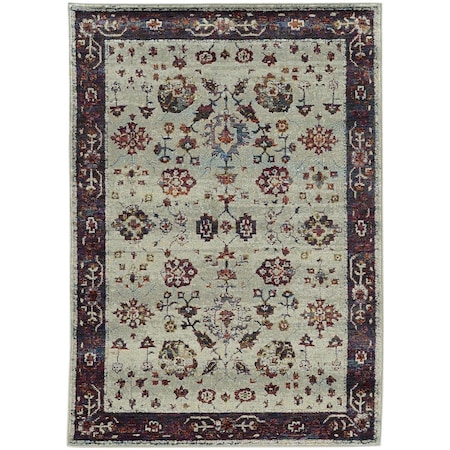 Oriental Weavers Andorra 6842D 2x3 Rectangle - Stone/ Red-Nylon/PolyP A6842D058100ST